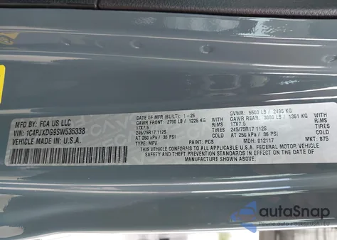 2025 Jeep Wrangler 4-Door Summit 4X4 из США, поврежденный, VIN 1C4PJXDG9SW535338